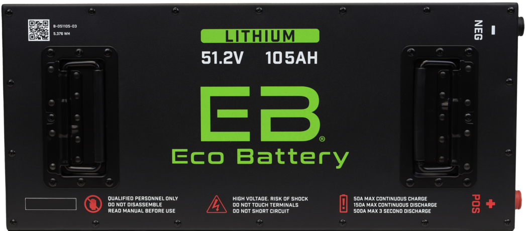 Eco Battery 51V 105Ah Skinny LiFePO4 Battery A-051105-03